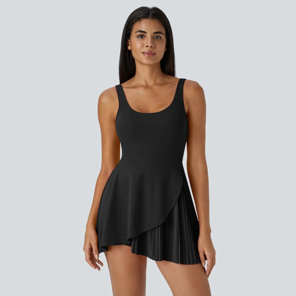 XL NWT Softlyzero™ QuickDry Backless Pleated Hem 2-in-1 Side Pocket Mini Tennis